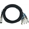 BlueOptics 100G-QSFP-4SFP-P-0201 kompatibilis BlueLAN passzív 100GBASE-CR4 QSFP28–4x25GBASE-CR SFP28 Direct Attach breakout kábel, 2 m, AWG26