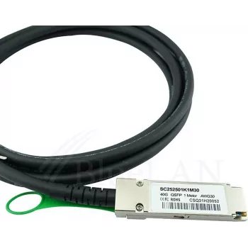 BlueLAN kompatibilis Raisecom EQP-4/2-C QSFP Direct Attach kábel, 40GBASE-CR4, Ethernet/Infiniband QDR, 30AWG, 3 méter (EQP-4/2-C-BL)