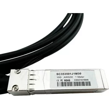 BlueLAN kompatibilis Lenovo AT2R 10GBASE-CR passzív SFP+–SFP+ Direct Attach kábel, 1 m, AWG30