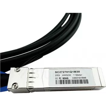 Kompatibilis MikroTik S+DA0002 BlueLAN 10GBASE-CR passzív SFP+ - SFP+ direct attach kábel, 2 méter, AWG30 (S+DA0002-BL)