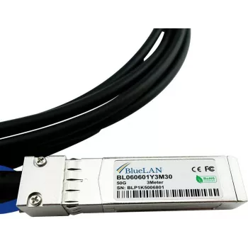 BlueLAN Mellanox MCP2M50-G01AE30 kompatibilis direct attach kábel (DAC) - passzív 50 gigabit twinaxiális réz - SFP56 - SFP56 - 1 méter