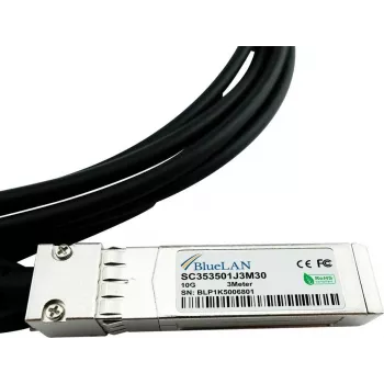 BlueOptics Hirschmann 942 280-003 kompatibilis direct attach kábel (DAC) passzív 10 gigabit SFP+ - SFP+ twinaxiális réz