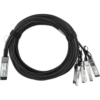 BlueLAN BlueOptics NVIDIA MCC1V30A-001 kompatibilis 40GBASE-CR4 QSFP–4x10GBASE-CR SFP+ Direct Attach Copper Breakout kábel, 1 m