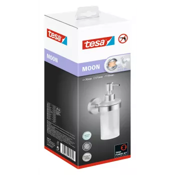 Tesa MOON szappanadagoló 200 ml rozsdamentes acél hatású üveg