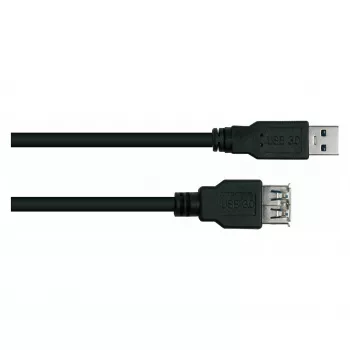 Kabelmeister Alcasa UK30P-ASA-010S USB 3.2 Gen 1 hosszabbító kábel, USB-A dugó USB-A aljzatra, 1 m, fekete