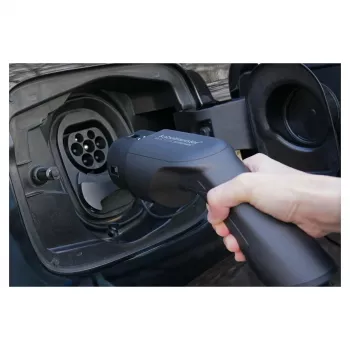 KABELMEISTER Mode 3 EV hosszabbító kábel, Type 2 dugó csatlakozóra, 3 fázisú, 32A, 22kW, spirálkábel, 5m, fekete
