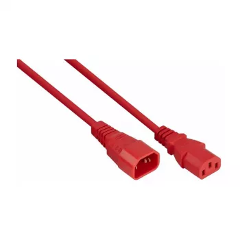 Kabelmeister hidegkészülék-hosszabbító kábel C14–C13, piros, 0,5 m, 3x0,75 mm²