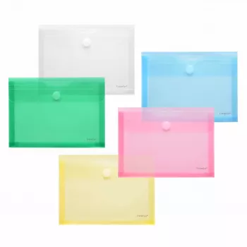 FolderSys 10 Document Sleeves Assorted Colors Smooth A5