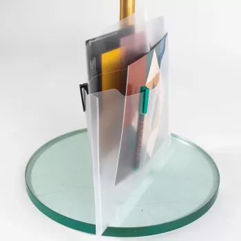 FolderSys Double View tasak A5 fekvő tépőzáras színtelen matt