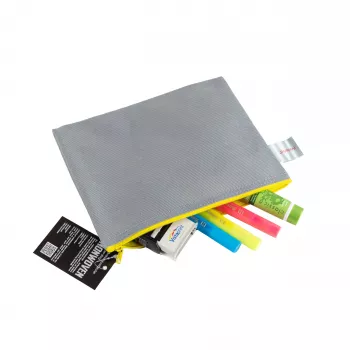FolderSys A5 szürke átlátszatlan cipzáras tasak nemszövött PP 190 x 255 mm