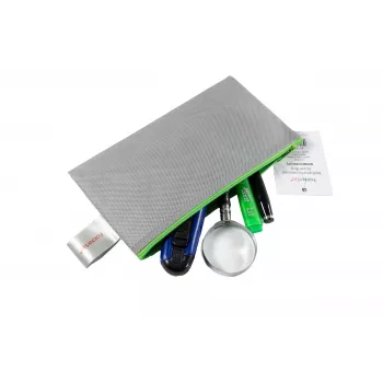 FolderSys DL-es szürke átlátszatlan cipzáras tasak PP nem szőtt anyagból 120 x 220 mm