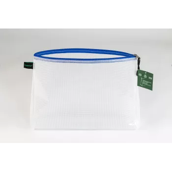 Foldersys cipzáras dokumentumtasak A4 átlátszó/kék 0,28 mm 1 db