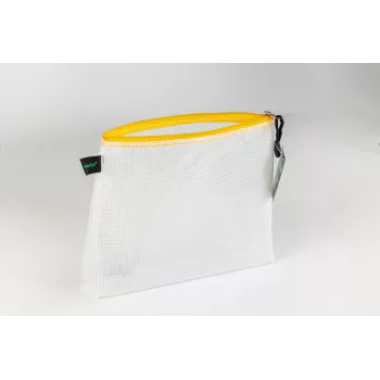 FolderSys A5-ös átlátszó/sárga cipzáras dokumentumtasak 0,28 mm 1 db