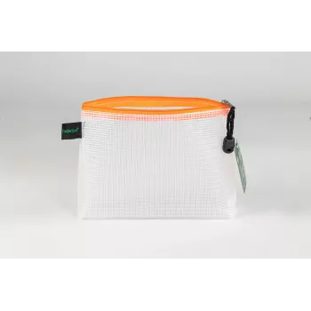FolderSys cipzáras tasak átlátszó/narancs 0,28 mm A6 1 darab