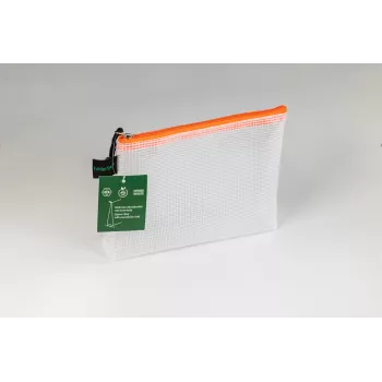 FolderSys cipzáras tasak átlátszó/narancs 0,28 mm A6 1 darab