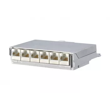 METZ CONNECT BTR E-DAT C6 6x8 AP elosztó patch panel – CAT 6 – STP – szürke – 1U – 19 inch
