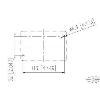 METZ CONNECT E-DAT Industry IP67 V5 2 portos fali hálózati aljzat, alumínium, szürke (1401060320ME)