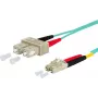 METZ CONNECT OpDAT patch kábel SC duplex - LC duplex OM3 5 m aqua
