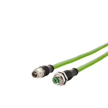 METZ CONNECT 142M2X12020 - 2 m - Cat6a - M12 - M12 - zöld