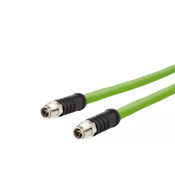 METZ CONNECT M12-M12 8 pólusú X-kódolt vontatható kábel 10 m