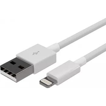 SHIVERPEAKS Flexline USB töltő- és szinkronizálókábel, USB-A - 8-pin, 2.0, ABS, fehér, 0,1 m (FL31-12044)