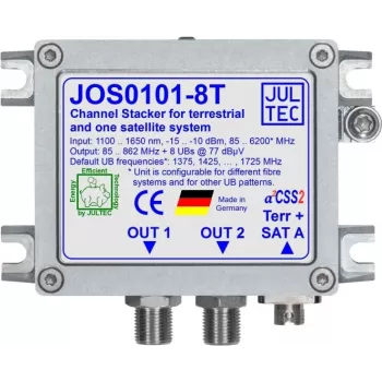 JULTEC JOS0101-8T Unicable II JESS konverter 1x üvegszál FC/PC 8x vevő