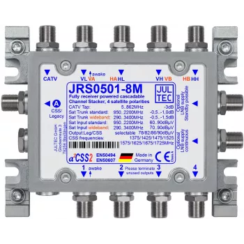 Jultec JRS0501-8M 8-as multiswitch 4 SAT-bemenet 1 földi bemenet
