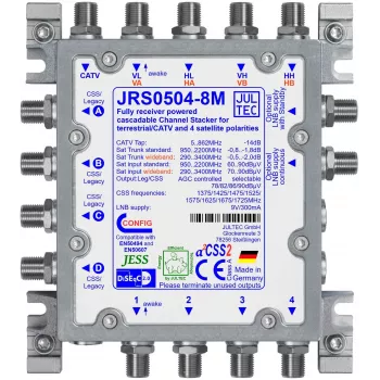 JULTEC JRS0504-8M Unicable II egykábeles konverter 4 SAT-bemenet 8 user band