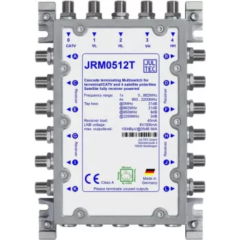 JULTEC JRM0512T multiswitch 12 kimenet 4 SAT-bemenet