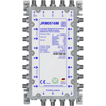 JULTEC JRM0516M 16-os multiswitch 4 SAT-bemenettel és 1 földi bemenettel