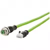 METZ CONNECT hálózati kábel - 5 m Cat6a S/FTP M12-RJ-45 zöld