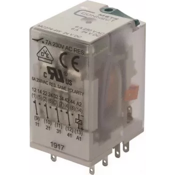 METZ BTR NETCOM ipari relé 4PDT 24VDC 7A dugaszolható 110017-25.14.07