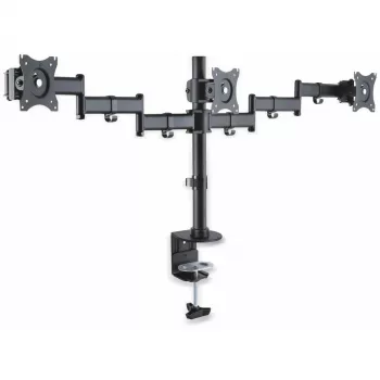 PureLink PureMounts PM-OFFICE-03 hármas monitor asztali tartó - fekete, 3 csuklókar, 3 VESA-adapter, szorító és kábelátvezetés