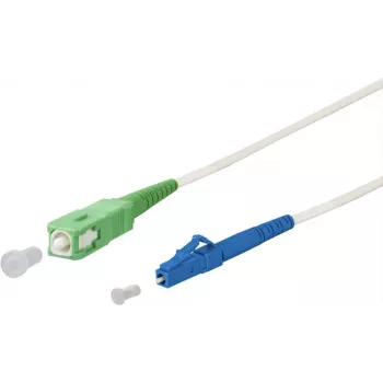 METZ CONNECT OpDAT patchkábel SC-S APC/LC-S OS2 fehér 2,0 m