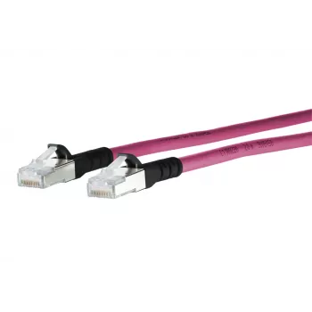 METZ CONNECT 1308450502-E Cat6a SF/UTP hálózati patchkábel 0,5 m magenta