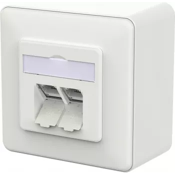 METZ CONNECT E-DAT C6A IDC fali csatlakozóaljzat közlekedési fehér - hálózati tartozék