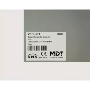 MDT feliratófólia Glass Push-button Plus ZFOL-GT-hez