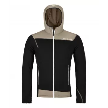 Ortovox Fleece Light kapucnis pulóver - Black Raven