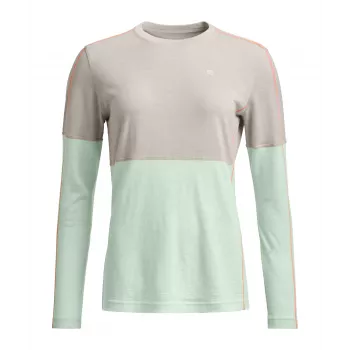 Ortovox 185 Rock N Wool Long Sleeve női termikus ing - White Tea, L méret
