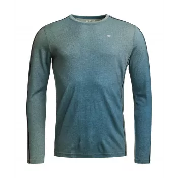 Ortovox 185 Rock'N'Wool Print LS aláöltözet - AOP Green Sage, XL