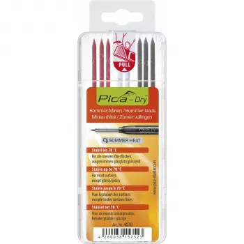 PICA-MARKER Pica DRY Refills SUMMER HEAT – 8 betét (grafit, piros, sárga) 2,8 mm