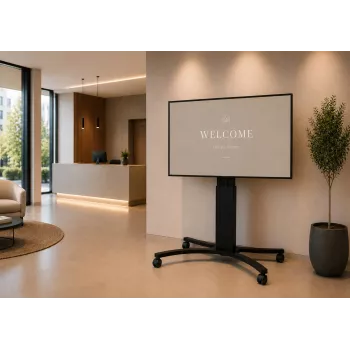 celexon Expert Adjust-4286MB elektromosan magasságállítható kijelzőállvány, 42-86 inch, akár 136 kg, fekete