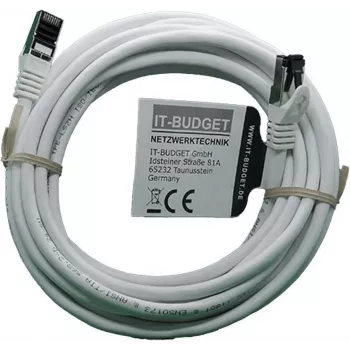 IT-BUDGET Full Copper Premium patchkábel - Flex AWG 26 - Cat.8.1 - 2000 MHz - halogénmentes - PoE+ - 40 Gbit - fehér - 5 m (90ITBFLEX81PK5W)