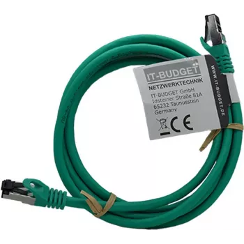 IT-BUDGET Full Copper Premium patchkábel - Flex AWG 26 - Cat.8.1 - 2000 MHz - halogénmentes - PoE+ - 40 Gbit - zöld - 3 m