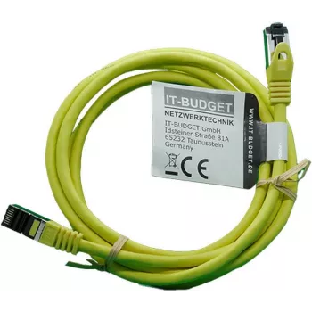 IT-BUDGET Full Copper Premium patchkábel - Flex AWG 26 - Cat.8.1 - 2000 MHz - halogénmentes - PoE+ - 40 Gbit - sárga - 2 m (90ITBFLEX81PK2Y)