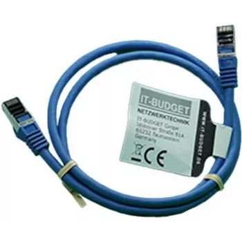 IT-BUDGET Full Copper Premium patchkábel - Flex AWG 26 - Cat.8.1 - 2000 MHz - halogénmentes - PoE+ - 40 Gbit - kék - 1,5 m