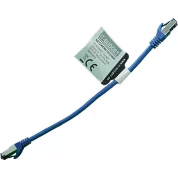 IT-BUDGET Full Copper Premium patchkábel - Flex AWG 26 - Cat.8.1 - 2000 MHz - halogénmentes - PoE+ - 40 Gbit - kék - 0,5 m