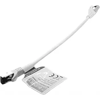 IT-BUDGET Full Copper Premium patchkábel - Flex AWG 26 - Cat.8.1 - 2000 MHz - halogénmentes - PoE+ - 40 Gbit - fehér - 0,5 m