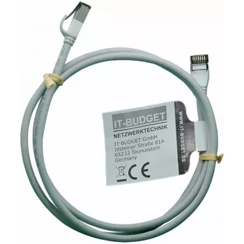 IT-BUDGET Full Copper Premium patchkábel - Slim AWG 28 - Cat.8.1 - 2000 MHz - halogénmentes - PoE+ - 40 Gbit - szürke - 1,5 m (90ITBSLIM81PK15G)