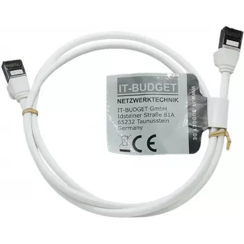 IT-BUDGET Full Copper Premium patchkábel - Slim AWG 28 - Cat.8.1 - 2000 MHz - halogénmentes - PoE+ - 40 Gbit - fehér - 1,5 m (90ITBSLIM81PK15W)